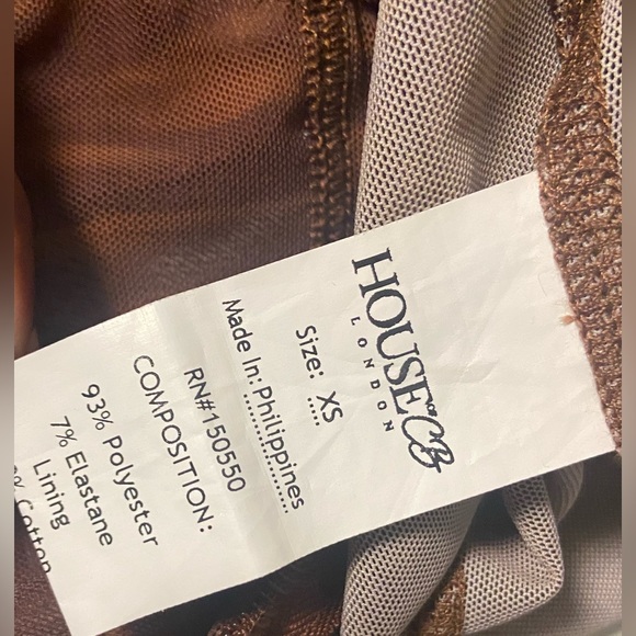 House of CB Erin Mesh Chocolate Brown Print top - Picture 5 of 5